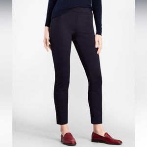 Brooks Brothers Ponte knit ankle pant, Navy, 2